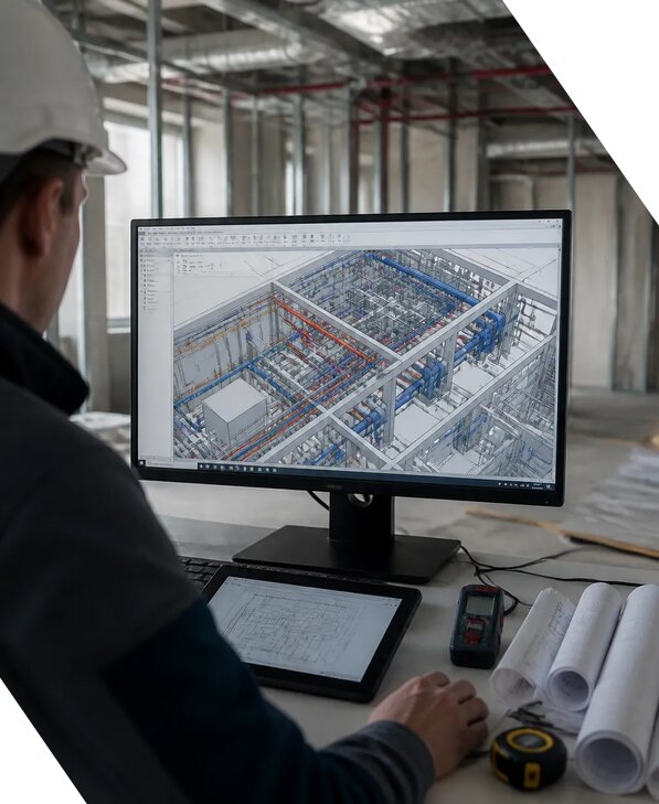 Создание BIM модели инженерных сетей для объектов в Ртищеве